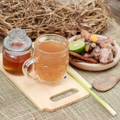 
Indonesian traditional herbal drink made from a mixture of various kinds of spices brewed with a little sugar makes the body warm and healthy