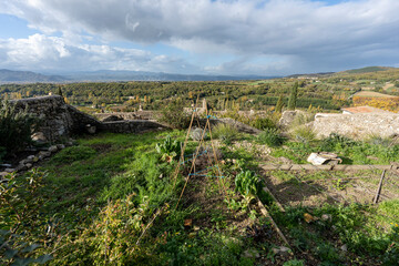 Obraz premium Jardin du village médiéval de Mirmande