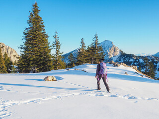 Winter in den Bayerischen Alpen - Wanderung auf den Breitenstein