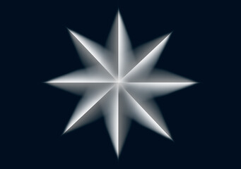 Metallic star graphic design vector background