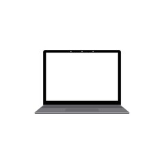Laptop computer flat icon for websites isolated on white background