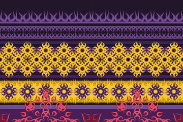 Ethnic fabric pattern Designed from geometric shapes Ethnic Asian style fabric pattern Used for home decoration, carpet work, indoor and outdoor use.