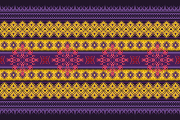 Ethnic fabric pattern Designed from geometric shapes Ethnic Asian style fabric pattern Used for home decoration, carpet work, indoor and outdoor use.