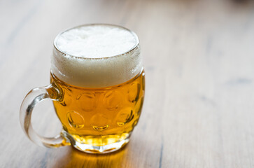 glass of czech premium beer