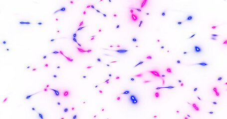 PNG transparent. Fantastic background of bright glowing particles in deep space. Bright electric flashes	
