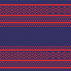 Jacquard sweater pattern for flat knit vector design