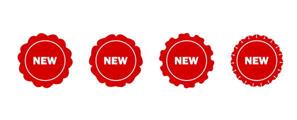 New badge set. New label sticker tag stamp. Price tars vector