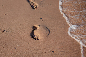footprint on the sand