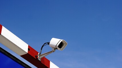 parking access control camera against the sky