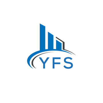 YFS letter logo. YFS blue image. YFS Monogram logo design for entrepreneur and business. YFS best icon.	
