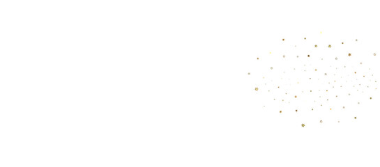 Holiday golden decoration, glitter frame isolated