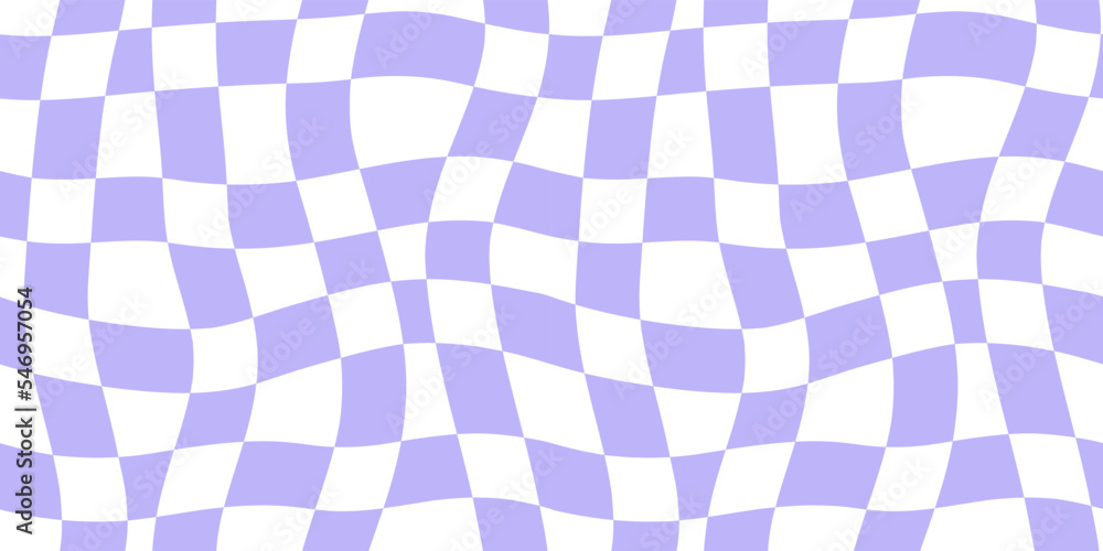 Aufkleber colorful trendy checker board square seamless pattern illustration. distorted geometric square paste