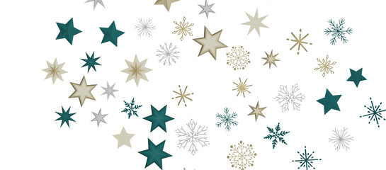 Christmas Card - Snowflakes Of Paper In Frame