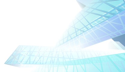 Abstract modern architecture background 3d illustration