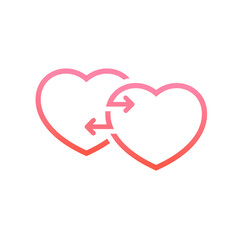 Share love icon. Illustration vector