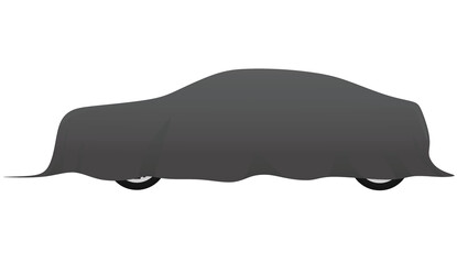 Grey car cover. vector illustration