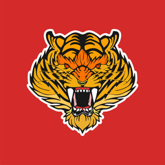 lion tiger logo design  illustration vector design 