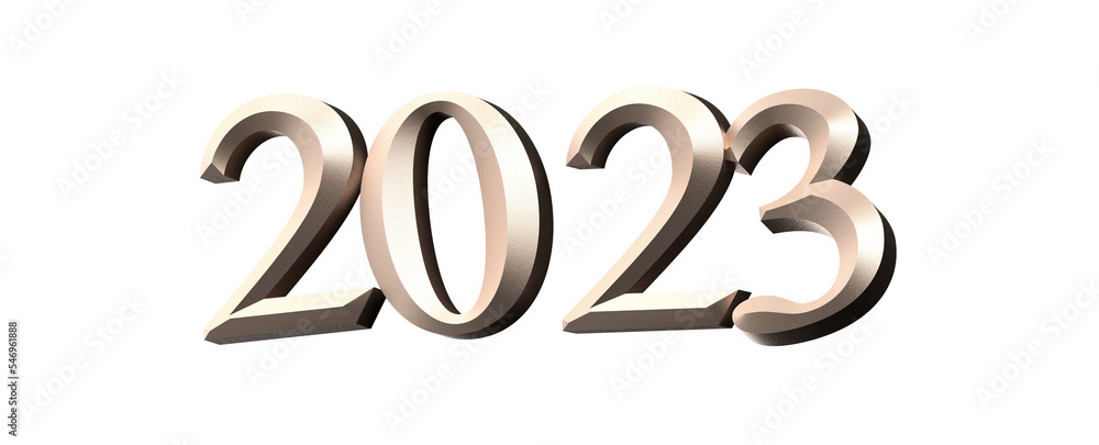 Poster Typography design of 2023 with 3d style