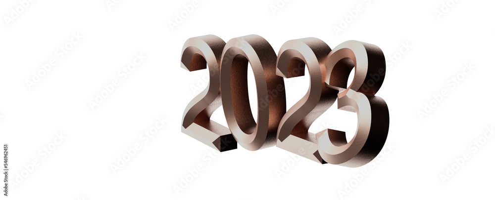 Poster typography design of 2023 with welcome 2023 concept design.