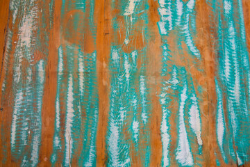 Madeira rústica com azul turquesa