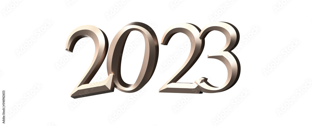 Poster Typography design of 2023 with 3d style design