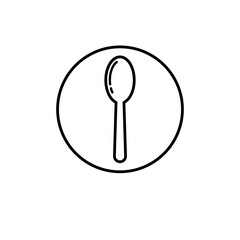 Spoon icon ,restaurant icon vector logo design template