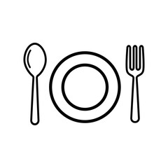 Spoon icon ,restaurant icon vector logo design template