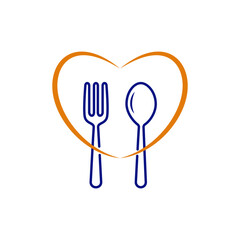 Spoon icon ,restaurant icon vector logo design template