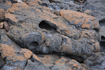 Erstarrtes Lavagestein, Vulkanismus, Insel Lanzarote, Kanaren, Spanien, Europa