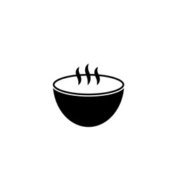 Bowl icon vector logo design template