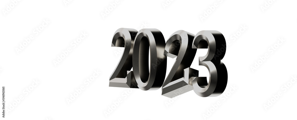 Poster Typography design of 2023 with 3d style design