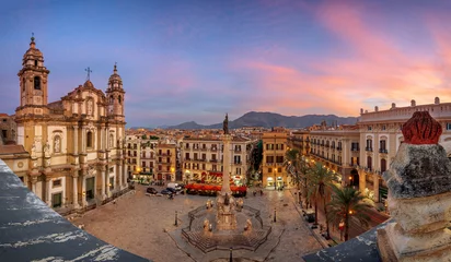 Rolgordijnen Palermo, Italy Overlooking Piazza San Domenico © SeanPavonePhoto