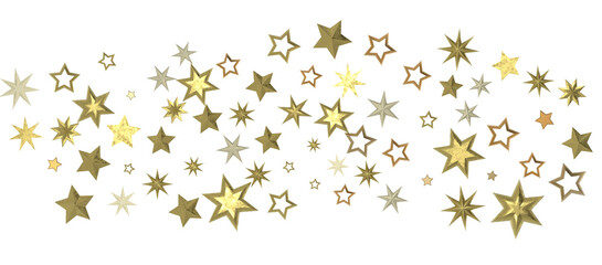 stars. Confetti celebration, Falling golden abstract decoration for party, birthday celebrate,