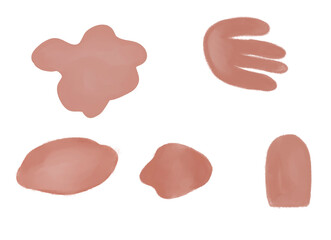 Abstract set universal templates in brown earth colors.