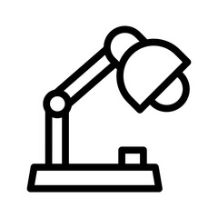 desk lamp line icon illustration vector graphic