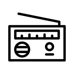 radio line icon illustration vector graphic
