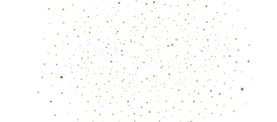 Holiday golden decoration, glitter frame isolated