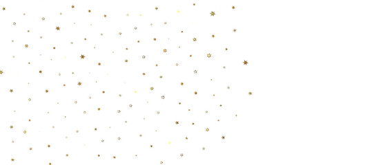 Holiday golden decoration, glitter frame isolated