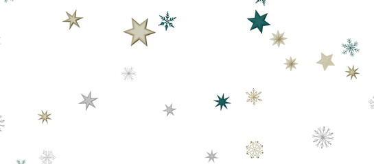 Christmas background design of snowflake and snow falling in the winter 3d illustration