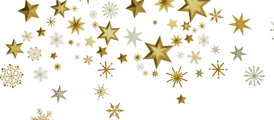 Snowflakes and bokeh lights on the blue Merry Christmas background. 3D render