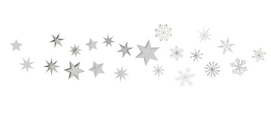 Christmas background design of snowflake and snow falling in the winter 3d illustration