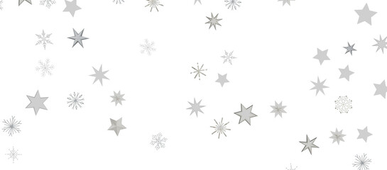 Christmas background design of snowflake and snow falling in the winter 3d illustration