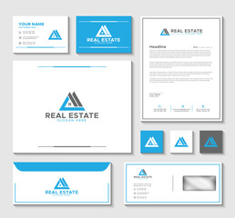 Property real estate building logo  with brand identity
