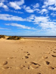 footprints on the sand