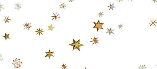 Glossy 3D Christmas star icon. Design element for holidays.