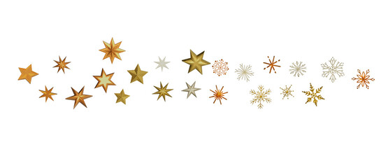 Obraz na płótnie Canvas Snowflakes and bokeh lights on the blue Merry Christmas background. 3D render