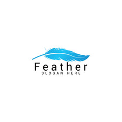Luxury Ostrich feather logo design concept