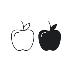 Apple icon. Apple fruit symbol illustration