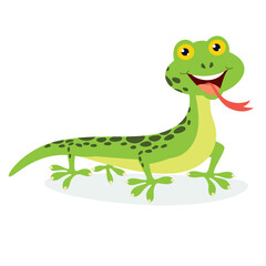 Cartoon Illustration Of A Lizard