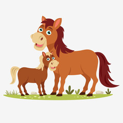 Cartoon Illustration Of A Horse